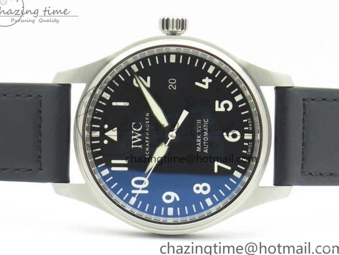 MIROTIME 0719 SoftTouch Mark XVIII Le Petit Prince IW327001 SS MKS 1:1 Best Edition Black Dial On Leather Strap MIYOTA9015 V 7216